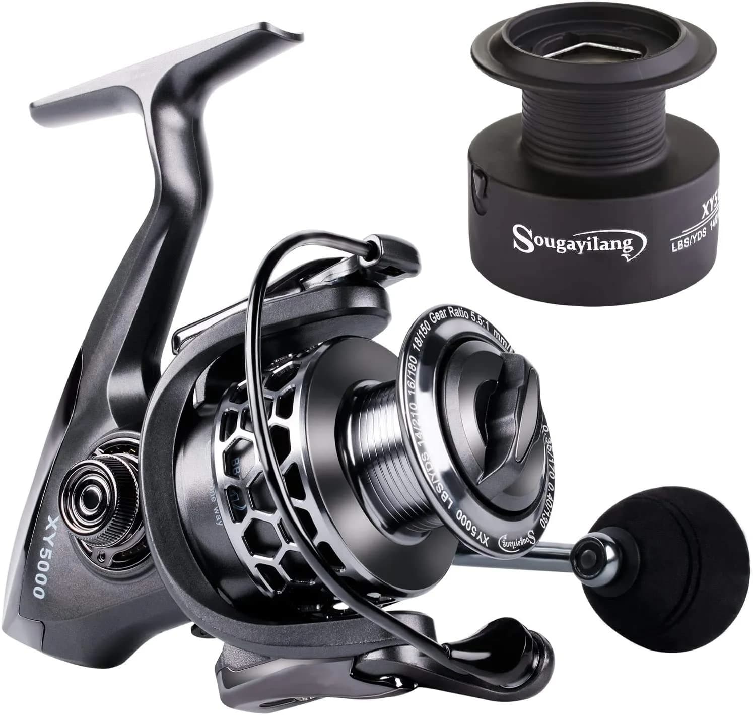 Sougayilang XY1000 Spinning Fishing Reel 210g (7.4oz) | 13+1BB Ultra Smooth Lightweight Aluminium — XY2000