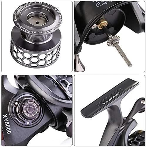 Sougayilang XY2000 Spinning Fishing Reel 360g (12.7 oz) | 13+1BB Ultra Smooth with Free Spare Graphite Spool thumbnail 2