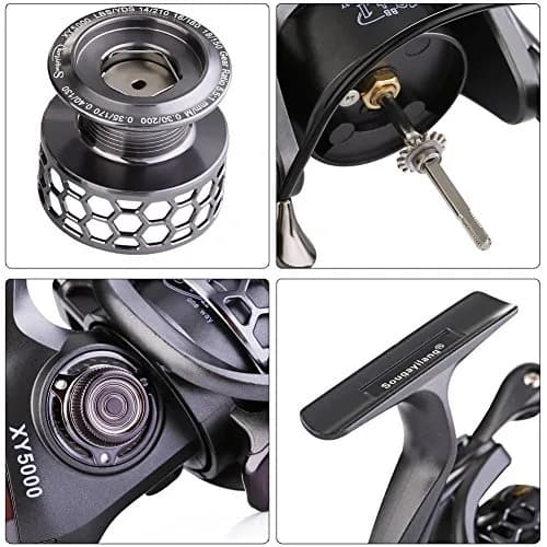 Sougayilang XY5000 Spinning Fishing Reel 390g (6.98 oz) | 13+1BB Ultra Smooth Aluminum with Free Spare Graphite Spool thumbnail 4