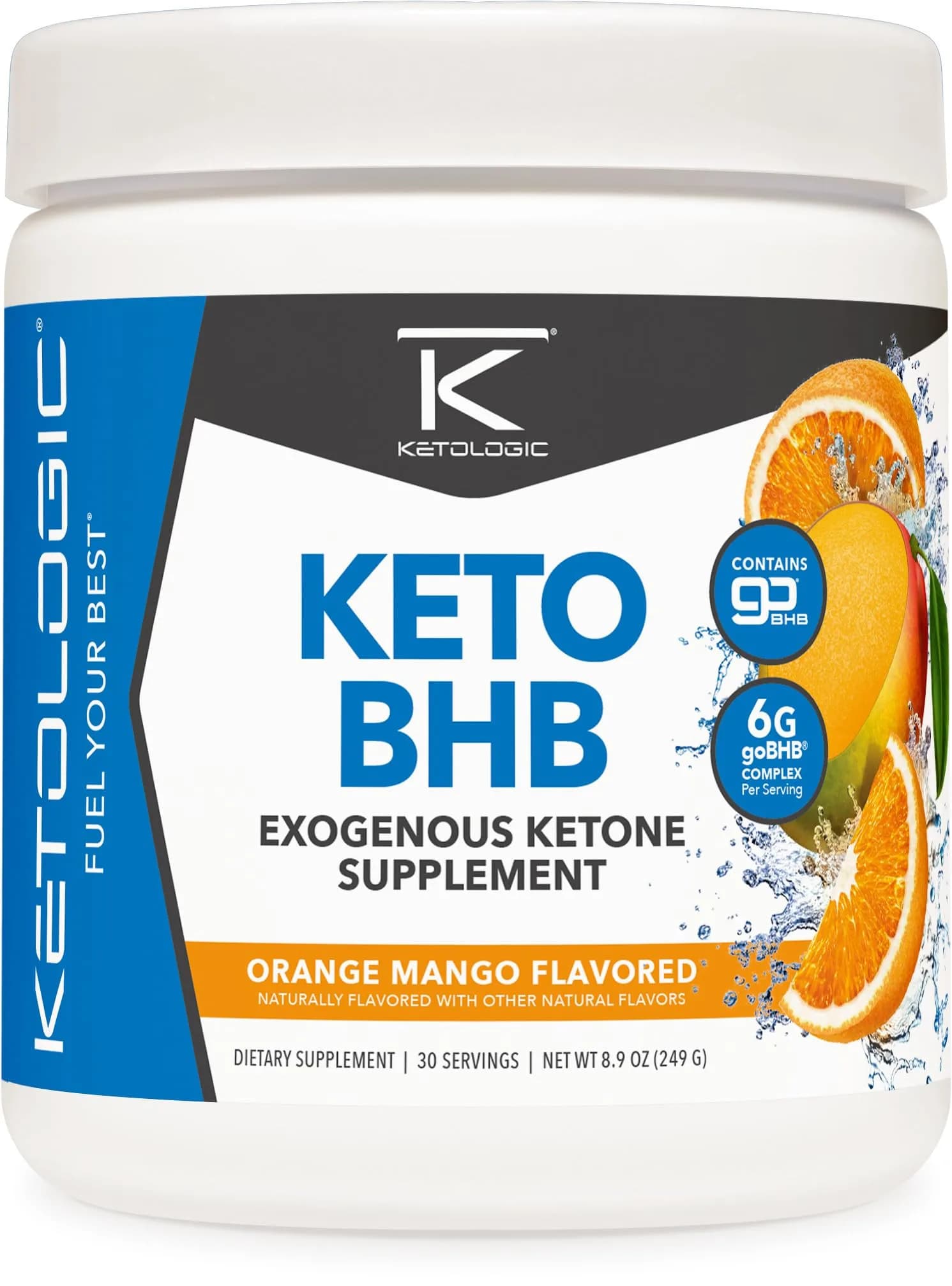 Ketologic Keto BHB (Orange Mango) 30 Servings | Supports Ketosis & Weight Loss — Orange Mango