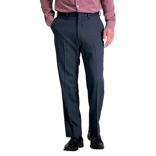 Haggar Men's Big & Tall Classic Fit Dress Pant Black | Premium Comfort, Mid Rise, 48W x 29L thumbnail 1