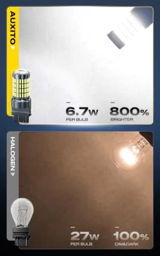 AUXITO 3157 LED Bulbs Reverse Lights 102SMD Ultra Bright 3056 3157 | 50,000+ Hour Lifespan, 360° HD Projector, 12V, Aluminum thumbnail 2