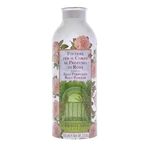 L'Erbolario Rose Perfumed Body Powder 3.5 Oz | Floral Scent, No Silicones or Parabens, Refreshing & Hydrating thumbnail 1
