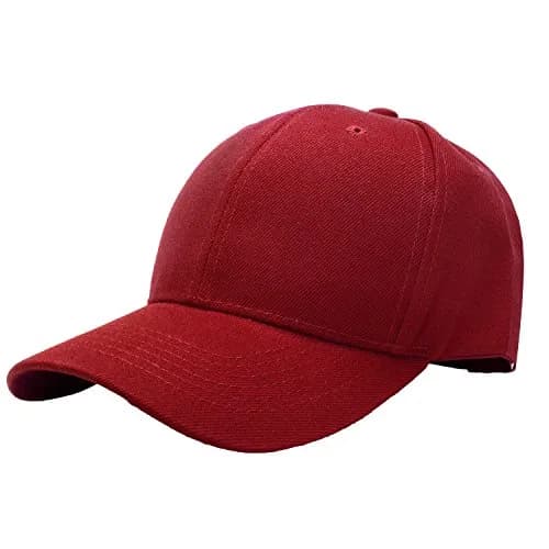 Falari Baseball Cap Adjustable Size for Running Workouts and Outdoor Activities All Seasons (1pc Burgundy) | Classic Sport Style thumbnail 1