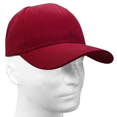 Falari Baseball Cap Adjustable Size for Running Workouts and Outdoor Activities All Seasons (1pc Burgundy) | Classic Sport Style thumbnail 5