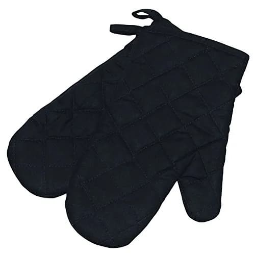 Nachvorn Black Oven Mitts 20 cm (7.9 in) | Heat Resistant Kitchen Gloves for Baking & Grilling thumbnail 2