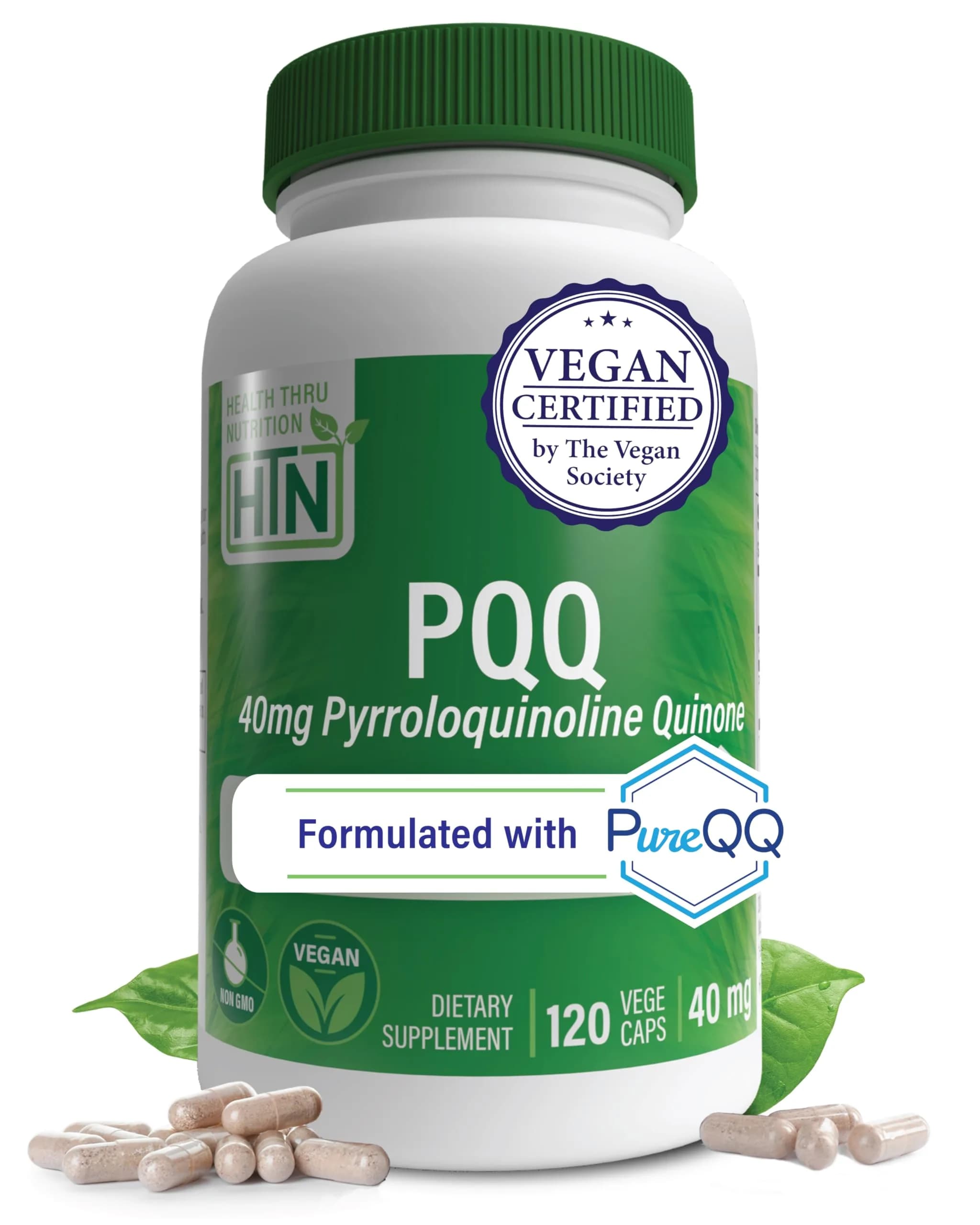 Health Thru Nutrition PQQ 40mg Pyrroloquinoline Quinone 120 Servings | Supports Mitochondrial Biogenesis - main product image