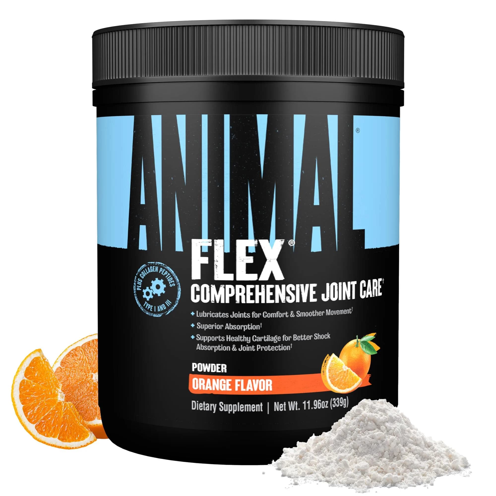 Animal Flex Joint Support Supplement Powder Orange 30 Servings | Glucosamine & Chondroitin for Joint Health — Orange