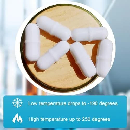 BBTCTY Magnetic Stirrer Stir Bar PTFE 7mm x 25mm | Inert, High Temp Resistance, 10PCS thumbnail 5