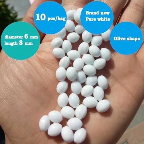 BBTCTY Magnetic Stirrer Stir Bar 6mmx8mm Olive Shape 10pcs | PTFE Coated, High Temp Resistance thumbnail 3