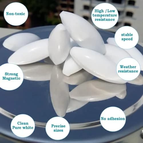 BBTCTY Magnetic Stirrer Stir Bar PTFE 12mm x 35mm | Olive Shape, 10pcs, High Resistance thumbnail 3