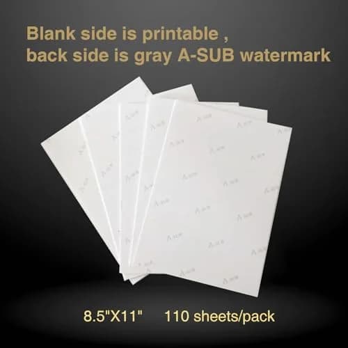 A-SUB Sublimation Paper 13x19 Inch (110 Sheets, 125g) | High Transfer Rate 98% for DIY Gifts thumbnail 7