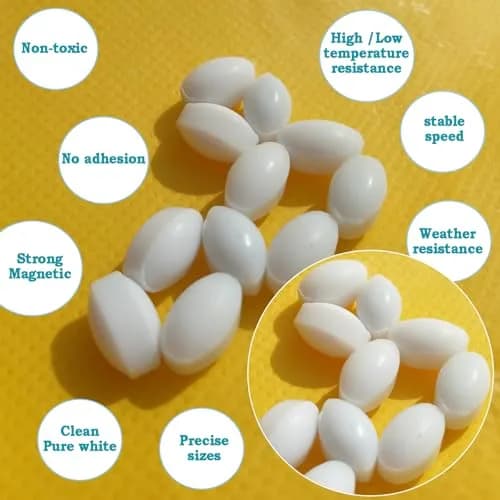 BBTCTY Magnetic Stirrer Stir Bar PTFE Olive Shape 6mmx10mm | Inert, Corrosion-Resistant, 10pcs thumbnail 5