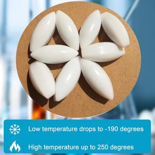 BBTCTY Magnetic Stirrer Stir Bar PTFE 10x25mm Olive Shape 10pcs | Chemical-Resistant, High-Temp, No Adhesion thumbnail 4