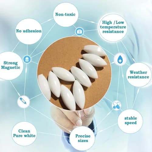 BBTCTY Magnetic Stirrer Stir Bar PTFE 10x25mm Olive Shape 10pcs | Chemical-Resistant, High-Temp, No Adhesion thumbnail 5