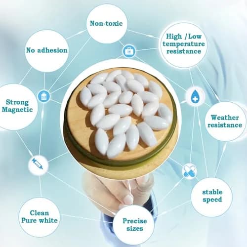 BBTCTY Magnetic Stirrer Stir Bar PTFE Olive Shape 5mmx10mm | Inert, Corrosion-Resistant, 10pcs thumbnail 5