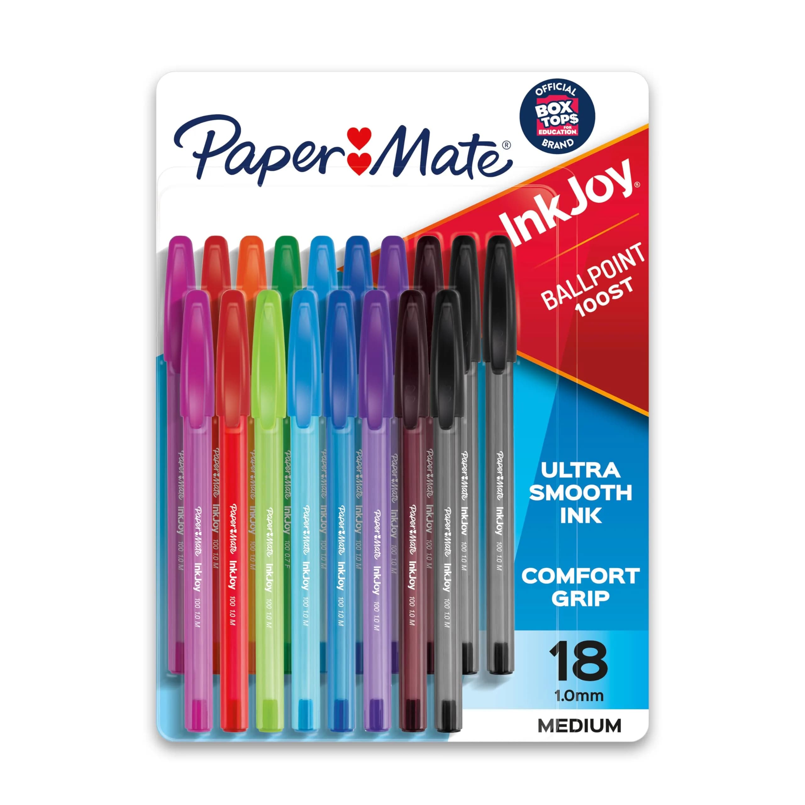 Paper Mate InkJoy 100ST Ballpoint Pens 1.0mm | Bright, Smooth Ink for All Writing Needs