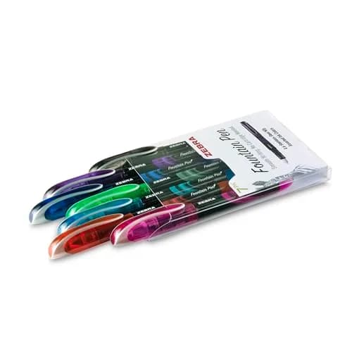 Zebra Pen Fountain Pen 7-Pack, 0.6mm Fine Point, Assorted Colors | Smooth Ink Flow for Journaling & Notes thumbnail 4