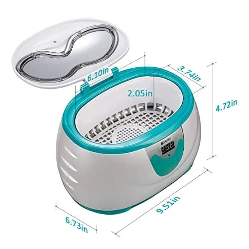 Ukoke UUC06G Ultrasonic Cleaner 600ml (20.3 fl oz) | Professional Jewelry & Eyeglass Cleaner with Digital Timer thumbnail 3