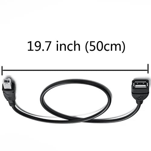 AMUU 2 Pack USB 2.0 A Female to B Male Adapter Cable 50cm (19.7 Inch) | Connect Printers & Peripherals thumbnail 6