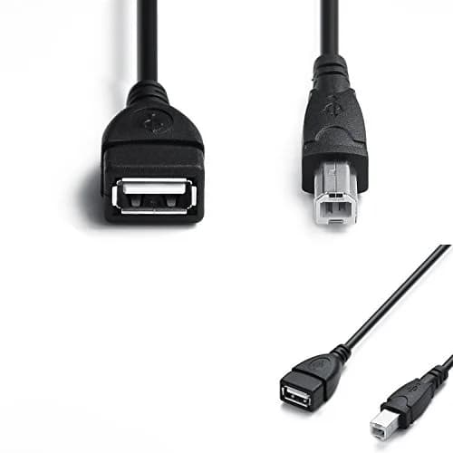 AMUU 2 Pack USB 2.0 A Female to B Male Adapter Cable 50cm (19.7 Inch) | Connect Printers & Peripherals thumbnail 7
