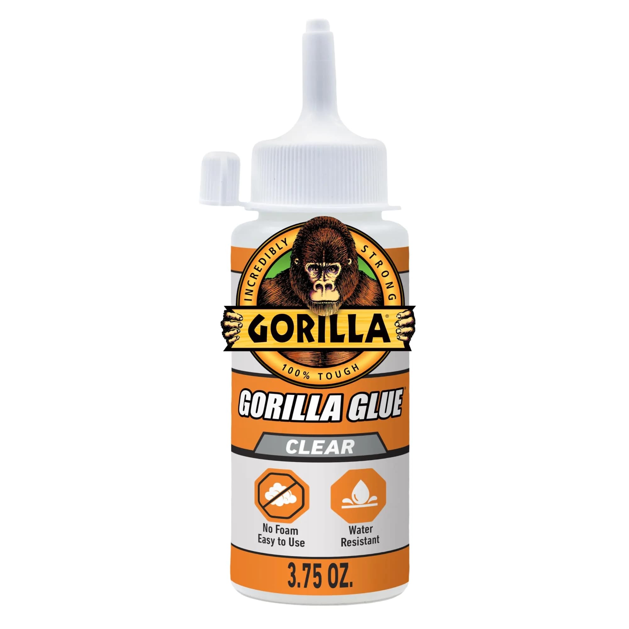 Gorilla Clear Glue, All Purpose, 1.75 oz Bottle | Crystal Clear, Water Resistant Bond — Bottle 3.75oz