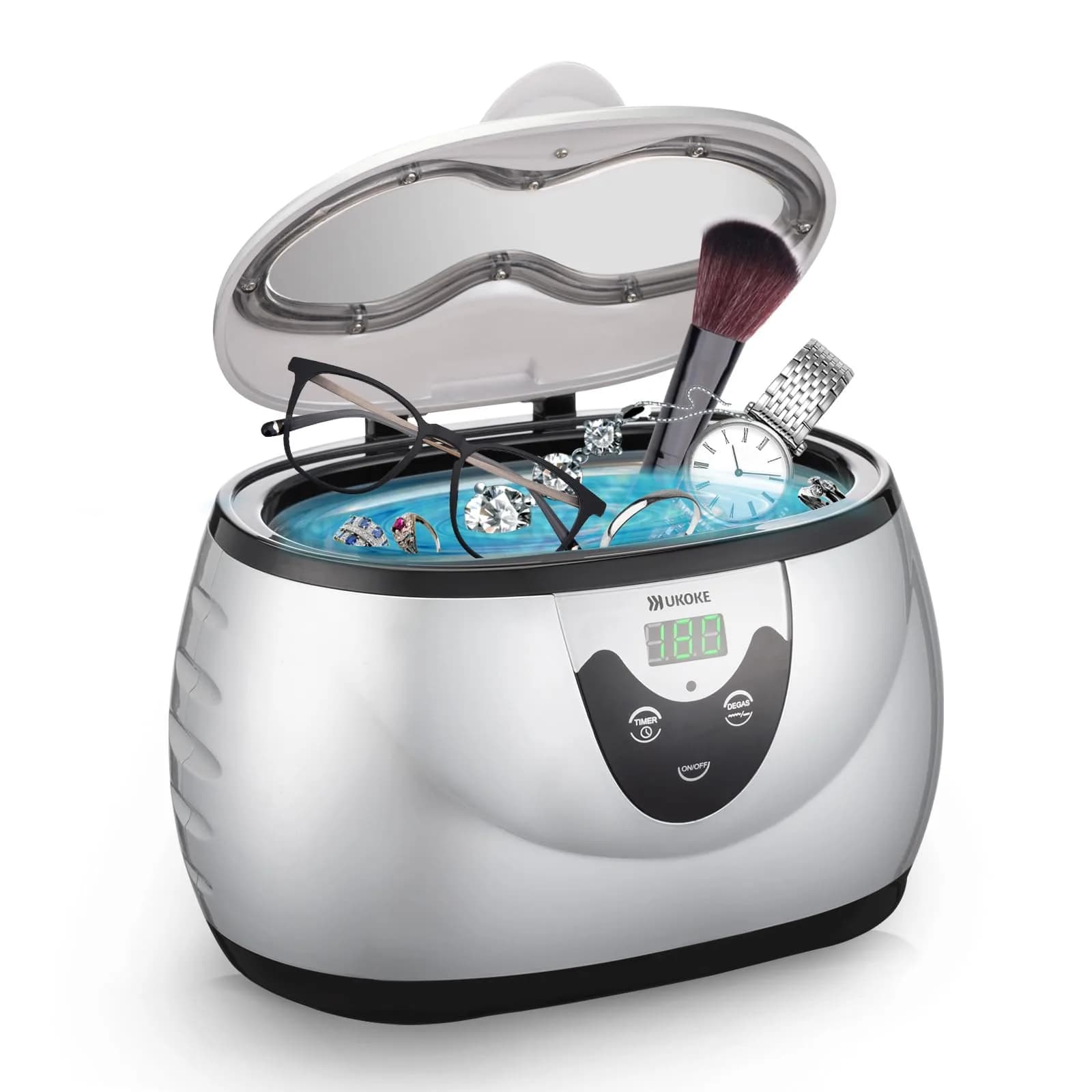 Ukoke UUC06S Ultrasonic Cleaner 600ml (0.6L) | Professional Jewelry, Eyeglass, Watch Sonic Cleaner - main product image