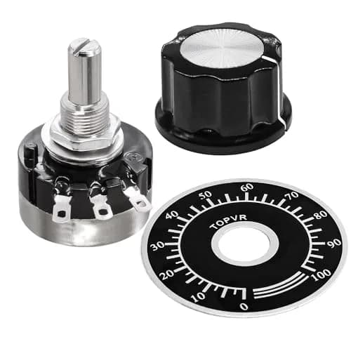 Taiss RV24YN20S 500K Ohm Rotary Potentiometer 6mm Shaft | Single Turn Carbon Film for Speed Control thumbnail 1