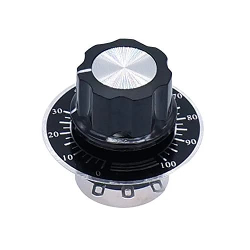 Taiss RV24YN20S Potentiometer 500 ohm Single Turn Carbon Film Rotary Taper Potentiometer with Knob and Dial (2-Pack, 6mm Shaft) thumbnail 5