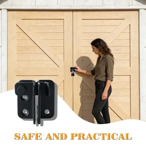 Alise Matte Black Stainless Steel Flip Latch Gate Lock, Small Size | Padlock Compatible Security thumbnail 2