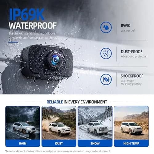 eRapta ERT01 HD Backup Camera Rear View License Plate | 720P Waterproof Night Vision thumbnail 5