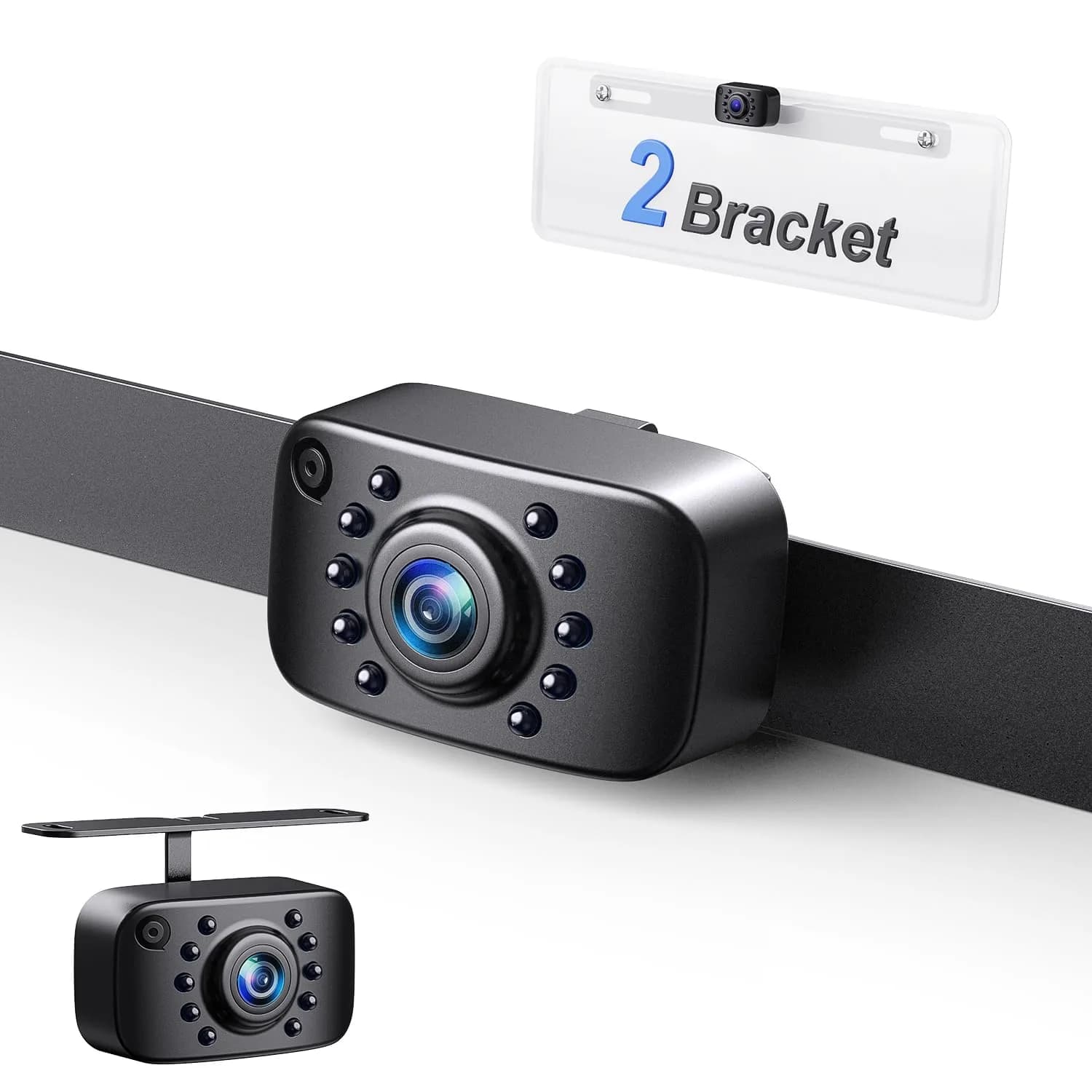 eRapta ERT01 HD Backup Camera Rear View License Plate | 720P Waterproof Night Vision - main product image