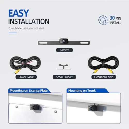 eRapta ERT01 HD Backup Camera Rear View License Plate | 720P Waterproof Night Vision thumbnail 9