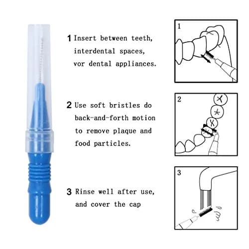ewinever Interdental Brush 50 Count | Safe Nylon Coated for All Family thumbnail 5