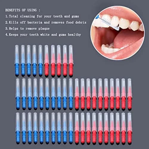 ewinever Interdental Brush 50 Count | Safe Nylon Coated for All Family thumbnail 6