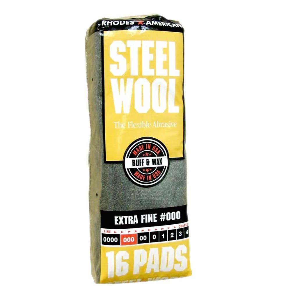 Homax Extra Fine Grade #000 Steel Wool Pads (16 Count, 0.19 kg) | For Cleaning, Polishing, and Refinishing - main product image