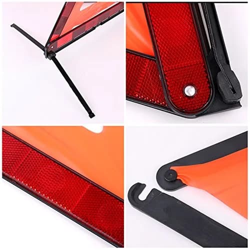 KAFEEK Reflective Warning Triangle Set of 3 | Foldable, Stable, and Highly Visible for Roadside Safety thumbnail 5