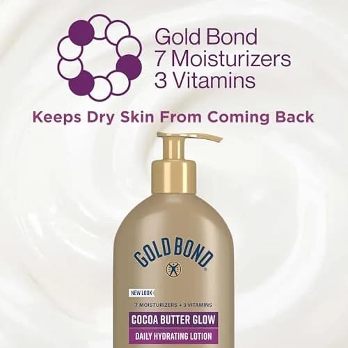 Gold Bond Cocoa Butter Glow Daily Hydrating Lotion 400ml (14 oz) | Exfoliates, Hydrates, and Locks Moisture for Dry Skin thumbnail 7