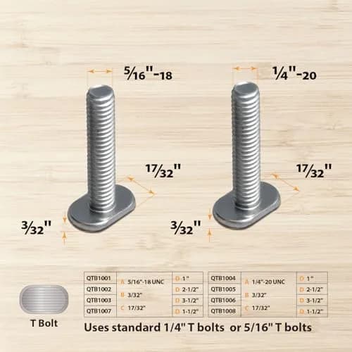POWERTEC 71118 24 Inch Double-Cut Profile Universal T-Track with Predrilled Mounting Holes | Versatile Woodworking Accessory thumbnail 3