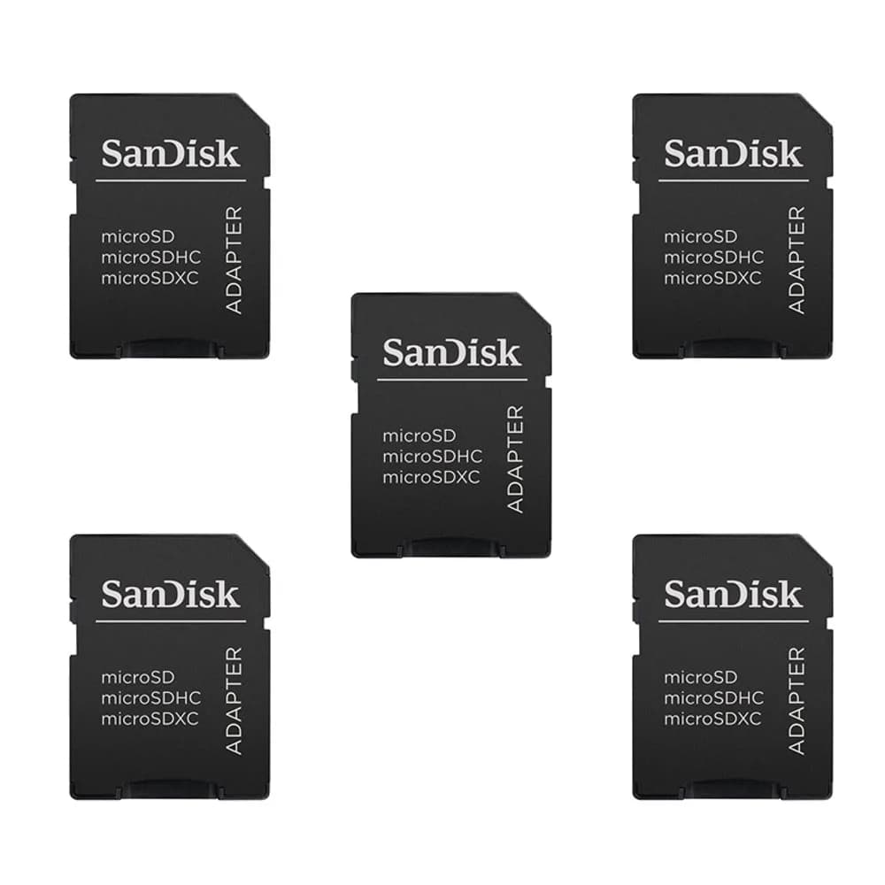 SanDisk MicroSD to SD Adapter 5-Pack | Works with Cards up to 32GB Capacity - main product image