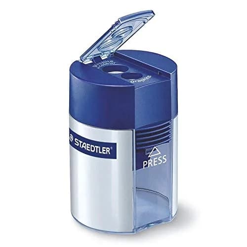 STAEDTLER Pencil Sharpener Double-hole Tub 2 Pack | Compact & Durable for Students & Artists thumbnail 2