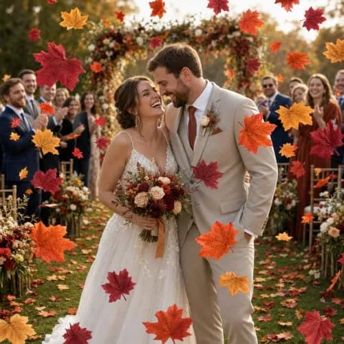 Whaline 300Pcs Fall Artificial Maple Leaves 3.35 Inch | Vivid Autumn Decor for Events & Home thumbnail 5