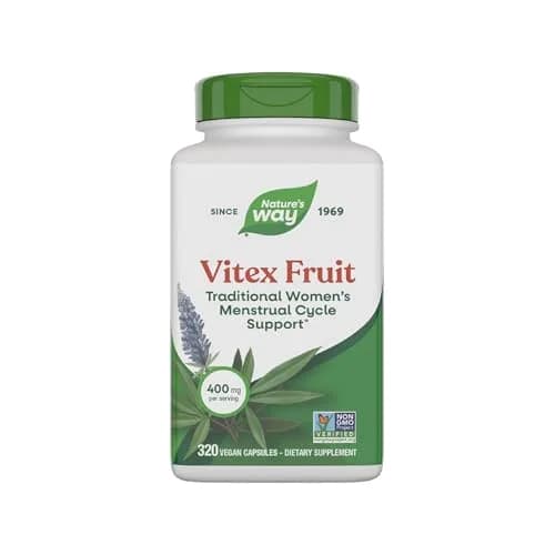 Nature's Way Vitex Fruit Chasteberry Supplement 320 Capsules | Traditional Menstrual Support thumbnail 1
