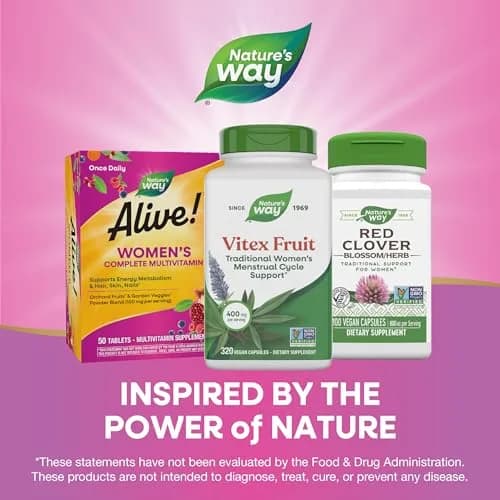 Nature's Way Vitex Fruit Chasteberry Supplement 320 Capsules | Traditional Menstrual Support thumbnail 7
