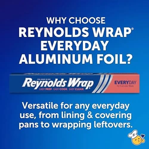 Reynolds Wrap Everyday Aluminum Foil Rolls, 12 Inch, 2-Pack (350 Sq Ft Total) | Trusted USA Import for Cooking & Storage thumbnail 8