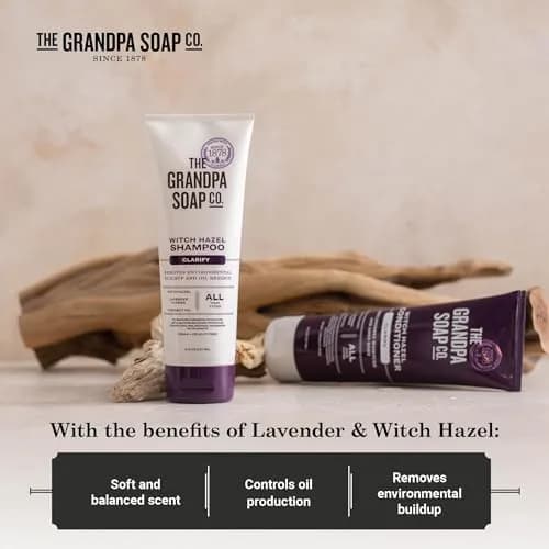 The Grandpa Soap Company Witch Hazel Shampoo 8 Fl Oz | Vegan & Cruelty Free, All Hair Types thumbnail 4