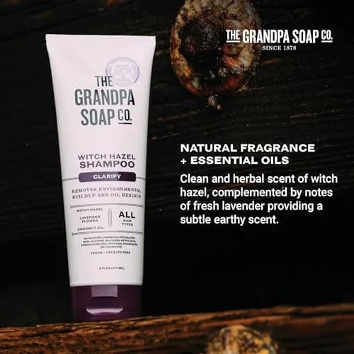 The Grandpa Soap Company Witch Hazel Shampoo 8 Fl Oz | Vegan & Cruelty Free, All Hair Types thumbnail 5