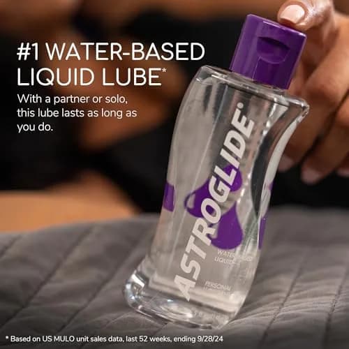 Astroglide Water-Based Lubricant 5 Fl Oz (150 ml) - 3 Pack | Long-Lasting, Condom-Compatible, Hypoallergenic thumbnail 2