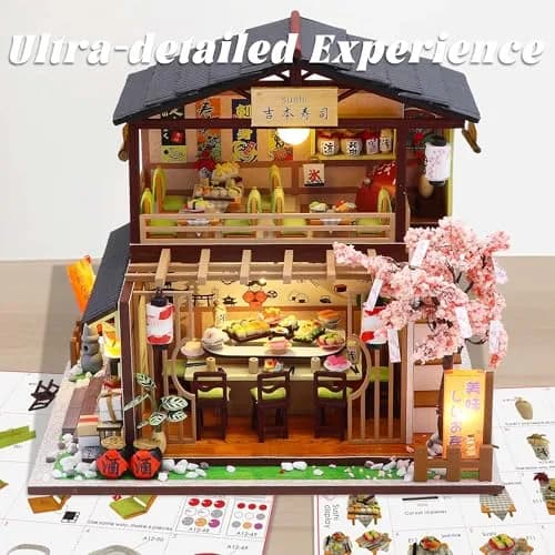 Flever Dollhouse Miniature DIY House Kit 8.7x6.9x8.1 inches | Creative Room with Furniture for Romantic Valentine's Gift thumbnail 7