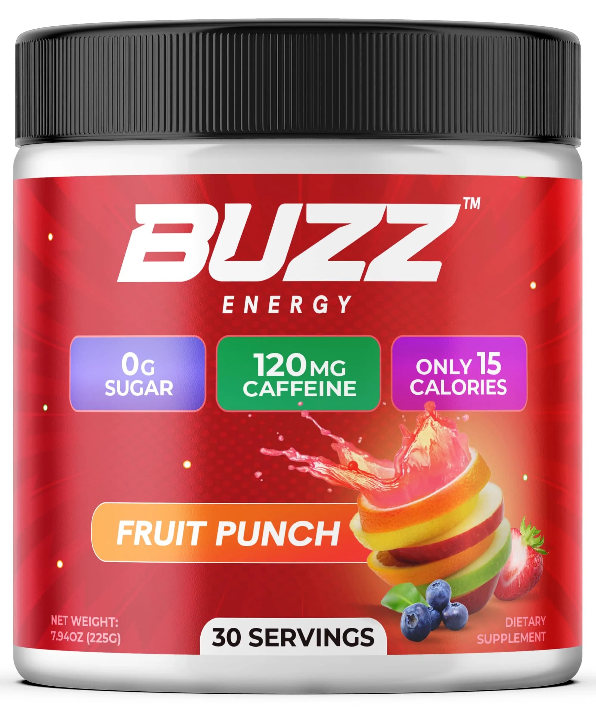 Morning Buzz Sugar Free Nutritional Supplement 8oz | Orange Burst Flavor for Energy & Focus — Fruit Punch